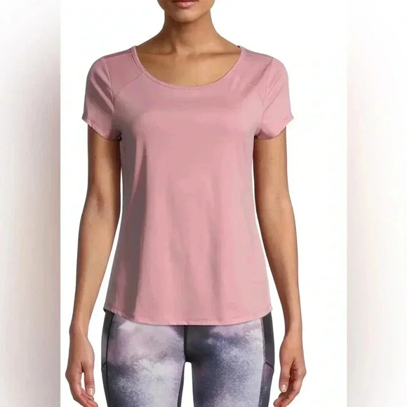 90 Degrees t shirt pink medium dusty rose office gym athletic business casual - Picture 3 of 6